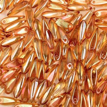 Glass Dagger 3х11 мм Crystal Apricot Medium (10 шт)
