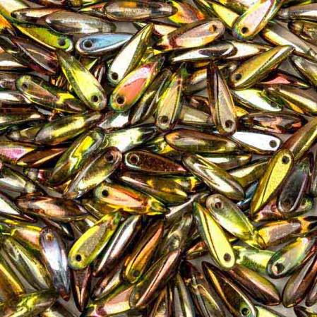 Glass Dagger 3х11 мм Crystal Magic Green (10 шт)