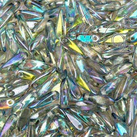 Glass Dagger 3х11 мм Crystal Blue Rainbow (10 шт) Dag11-00030-98538