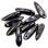 Glass Dagger 3х11 мм Jet AB Dots (10 шт) Dag11-23980-2870X