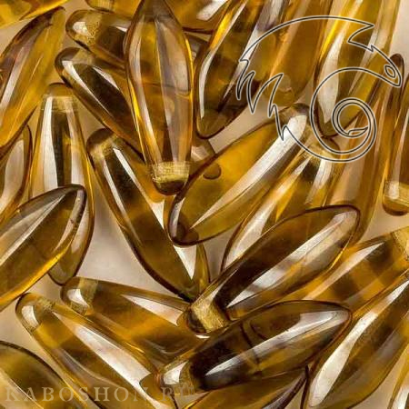 Glass Dagger 5x16 мм Topaz Vacuum Hematite Stripes (10 шт) Dag16-10060-2720V