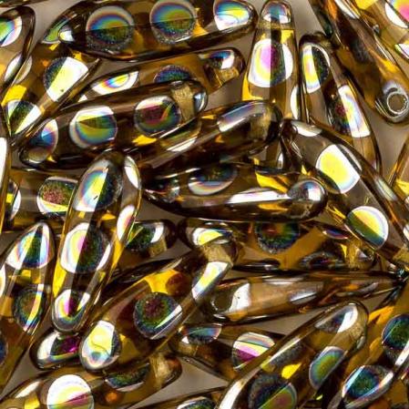 Glass Dagger 5x16 мм Topaz Vitrail Dots (10 шт)