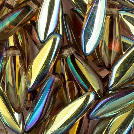 Glass Dagger 5x16 мм Smoke Topaz AB (10 шт)
