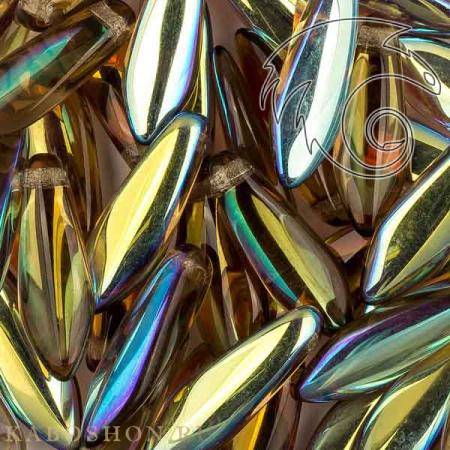 Glass Dagger 5x16 мм Smoke Topaz AB (10 шт) Dag16-10230-28701
