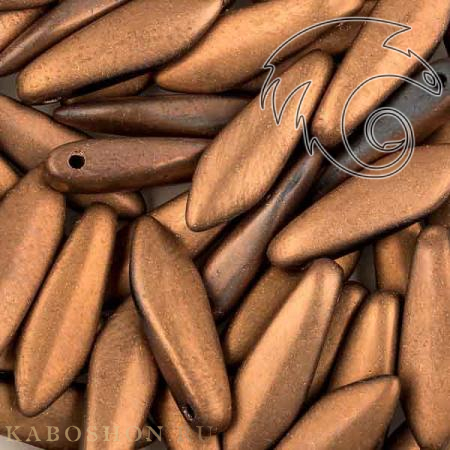 Glass Dagger 5х16 мм Jet Capri Gold Full Matted (10 шт) Dag16-23980-27170