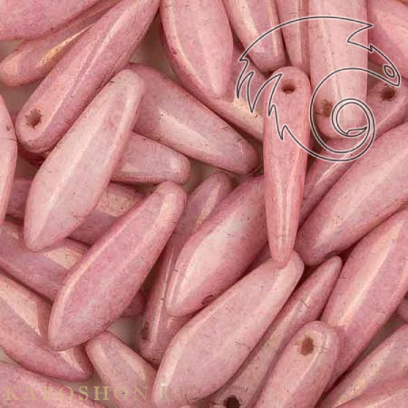 Glass Dagger 5х16 мм Chalk White Lila Luster (10 шт) Dag16-3000-14494