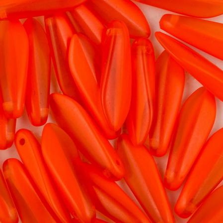 Glass Dagger 5х16 мм Hyacinth-Orange Matted (10 шт)