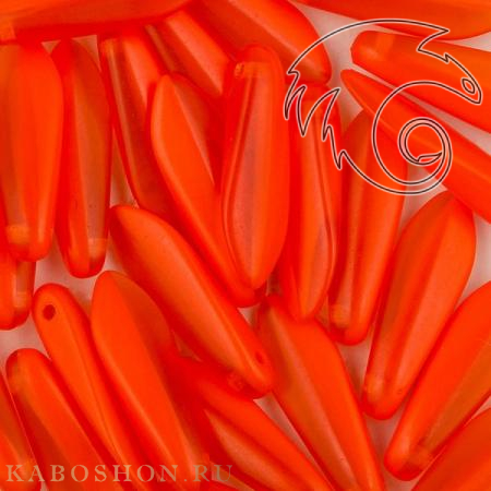 Glass Dagger 5х16 мм Hyacinth-Orange Matted (10 шт) Dag16-90030-93130-84110