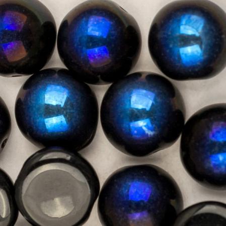 Dome Bead 10х6 мм Jet Azuro (5 шт)