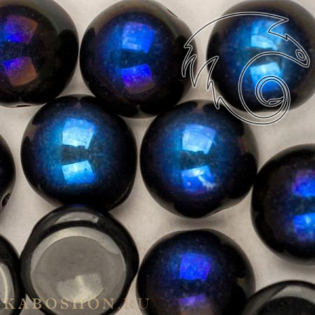 Dome Bead 10х6 мм Jet Azuro (5 шт) Dome10-23980-22201