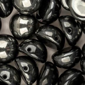 Dome Bead 10х6 мм Jet Vacuum Hematite Full (5 шт)