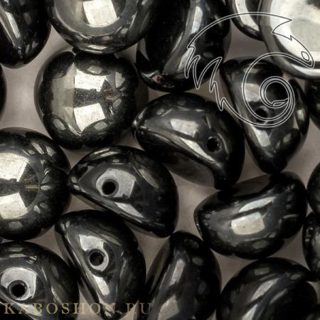 Dome Bead 10х6 мм Jet Vacuum Hematite Full (5 шт) Dome10-23980-27200