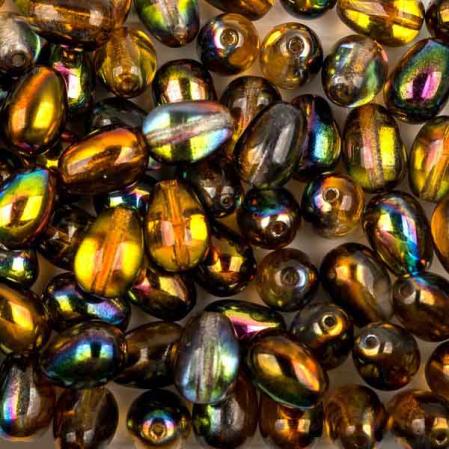 Glass drops 11х8 мм Crystal Magic Copper