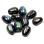 Glass drops 11х8 мм Jet Hematite AB (10 шт) Drops-11-23980-14400-28701