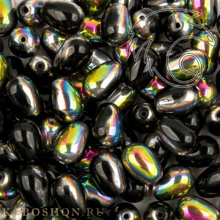 Glass drops 11х8 мм Jet Vitrail Drops-11-23980-28101-1