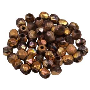 Fire polished 3 mm Crystal Etched Full Capri Rose