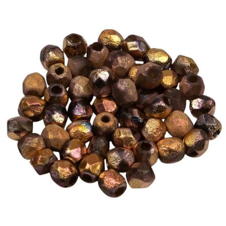 Fire polished 3 mm Crystal Etched Full Capri Rose