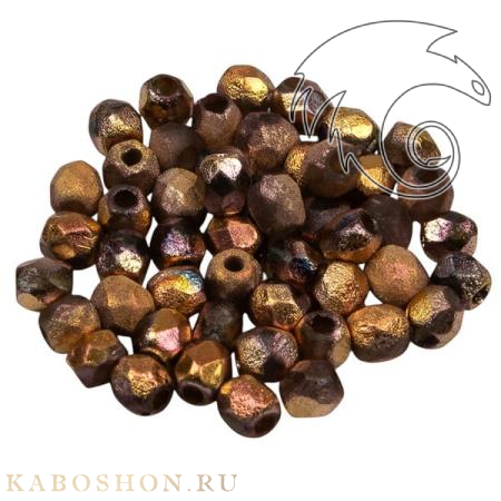 Fire polished 3 mm Crystal Etched Full Capri Rose FP-3-00030-27143E