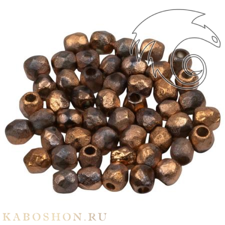 Fire polished 3 мм Crystal Etched Capri Gold Full FP-3-00030-27180