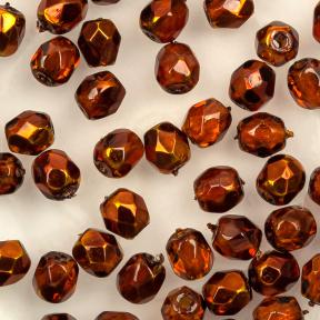 Fire polished 3 мм Crystal Topaz Metallic Ice