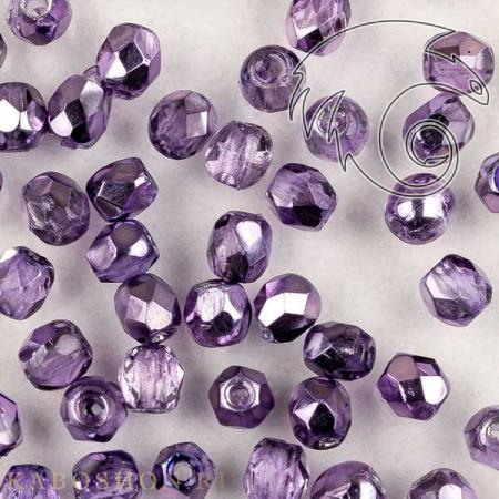 Fire polished 3 мм Crystal Violet Metallic Ice FP-3-00030-67236