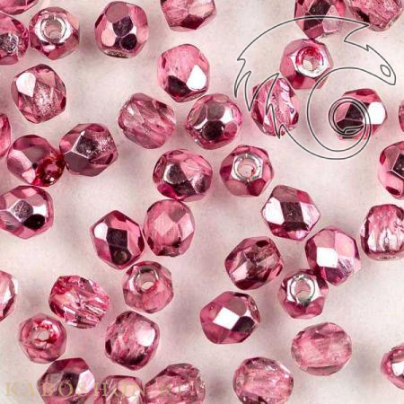 Fire polished 3 мм Crystal Pink Metallic Ice FP-3-00030-67754