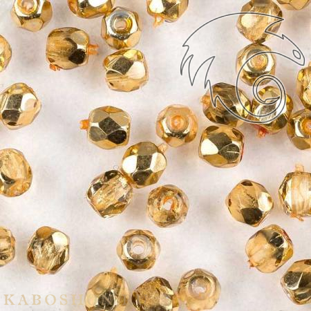 Fire polished 3 мм Crystal Apricot Metallic Ice FP-3-00030-67861