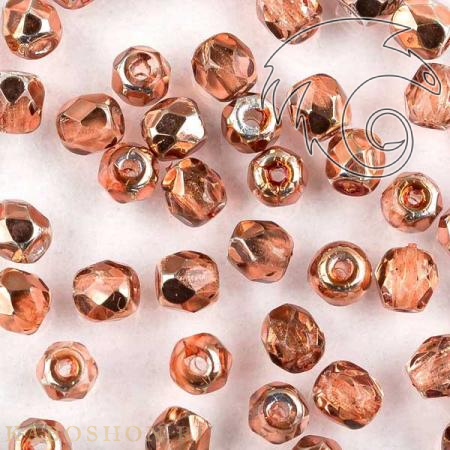 Fire polished 3 мм Crystal Peach Metallic Ice FP-3-00030-67887