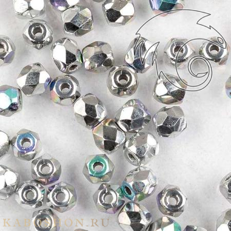 Fire polished 3 мм Crystal Glittery Silver FP-3-00030-98553