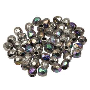 Fire polished 3 мм Crystal Etched Glittery Silver