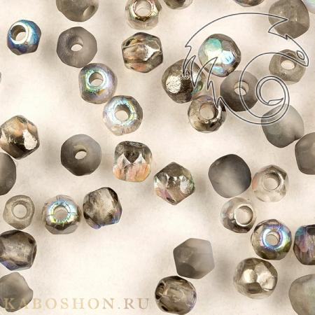Fire polished 3 мм Crystal Etched Graphite Rainbow FP-3-00030-98587