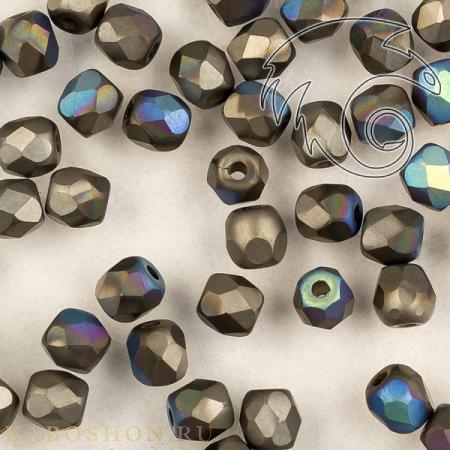 Fire polished 3 мм Crystal Glittery Graphite Matted FP-3-00030-98855
