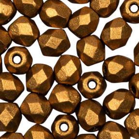 Fire polished 3 мм Brass Gold