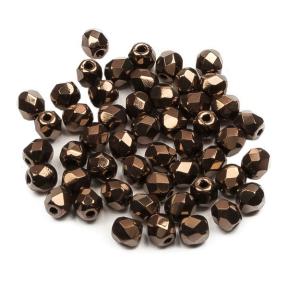 Fire polished 3 мм Jet Bronze