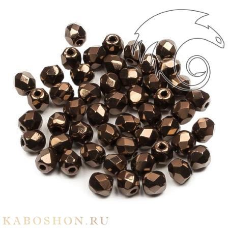 Fire polished 3 мм Jet Bronze FP-3-23980-14415