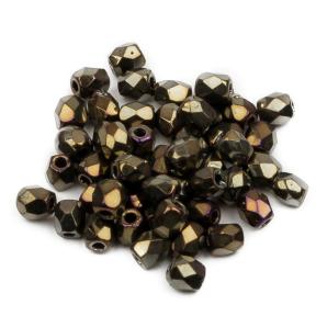 Fire polished 3 мм Jet Brown Iris