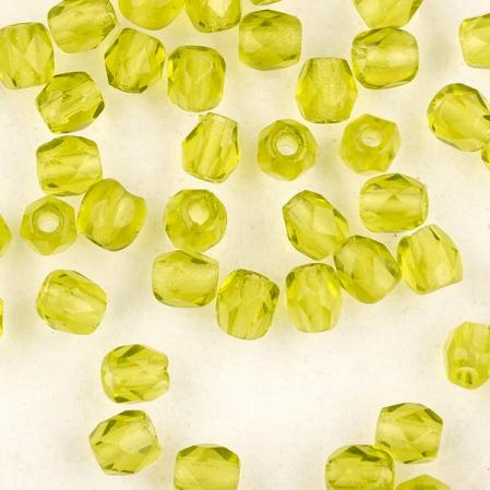 Fire polished 3 мм Olivine