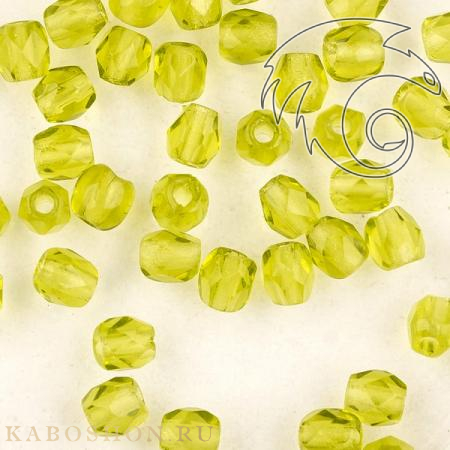 Fire polished 3 мм Olivine FP-3-50230