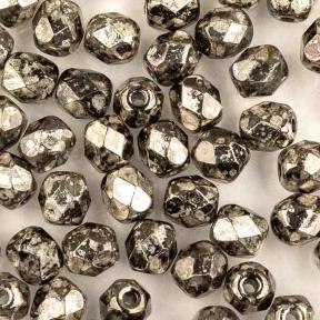 Fire polished 4 мм Crystal Antique Chrome Fire polished 4 мм Crystal Antique Chrome