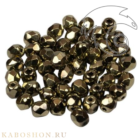 Fire polished 4 mm Crystal Amber Full FP-4-00030-26440