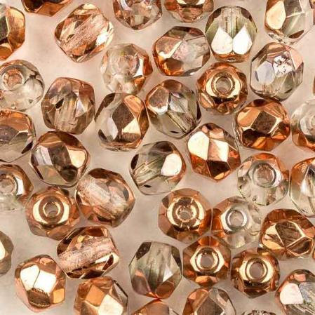 Fire polished 4 мм Crystal Capri Gold