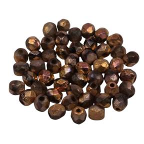 Fire Polished 4 mm Crystal Etched Full Capri Rose