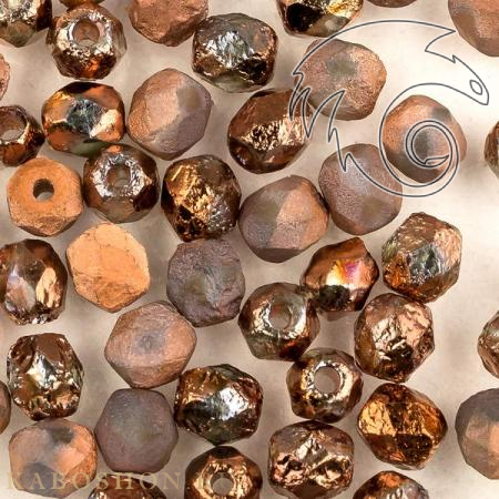 Fire polished 4 мм Crystal Etched Capri Gold Full FP-4-00030-27180