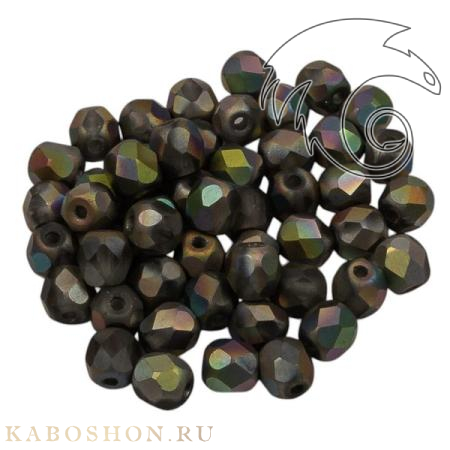 Fire polished 4 мм Crystal Vitrail Full Matted FP-4-00030-28170