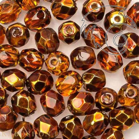 Fire polished 4 мм Crystal Topaz Metallic Ice FP-4-00030-67156