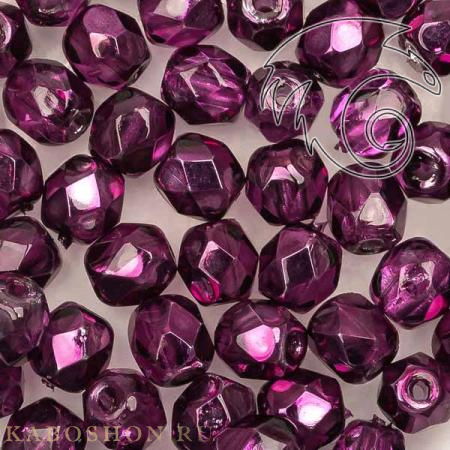 Fire polished 4 мм Crystal Amethyst Metallic Ice FP-4-00030-67227