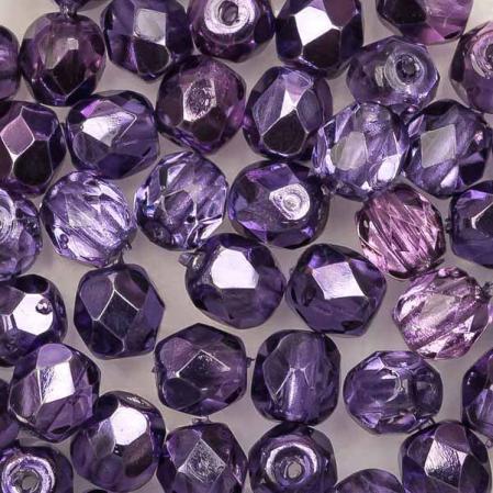 Fire polished 4 мм Crystal Violet Metallic Ice
