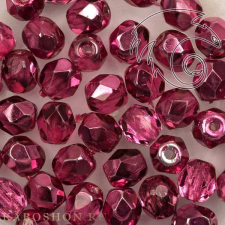 Fire polished 4 мм Crystal Rose Metallic Ice FP-4-00030-67282