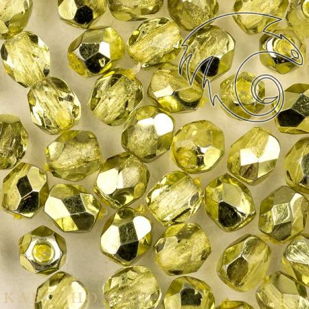 Fire polished 4 мм Crystal Lime Metallic Ice FP-4-00030-67813