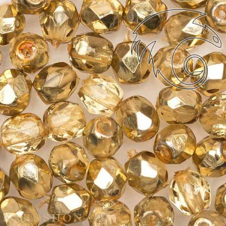 Fire polished 4 мм Crystal Apricot Metallic Ice FP-4-00030-67861